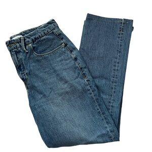 Good American Womens High Rise Straight Blue Jeans Size 8/29in